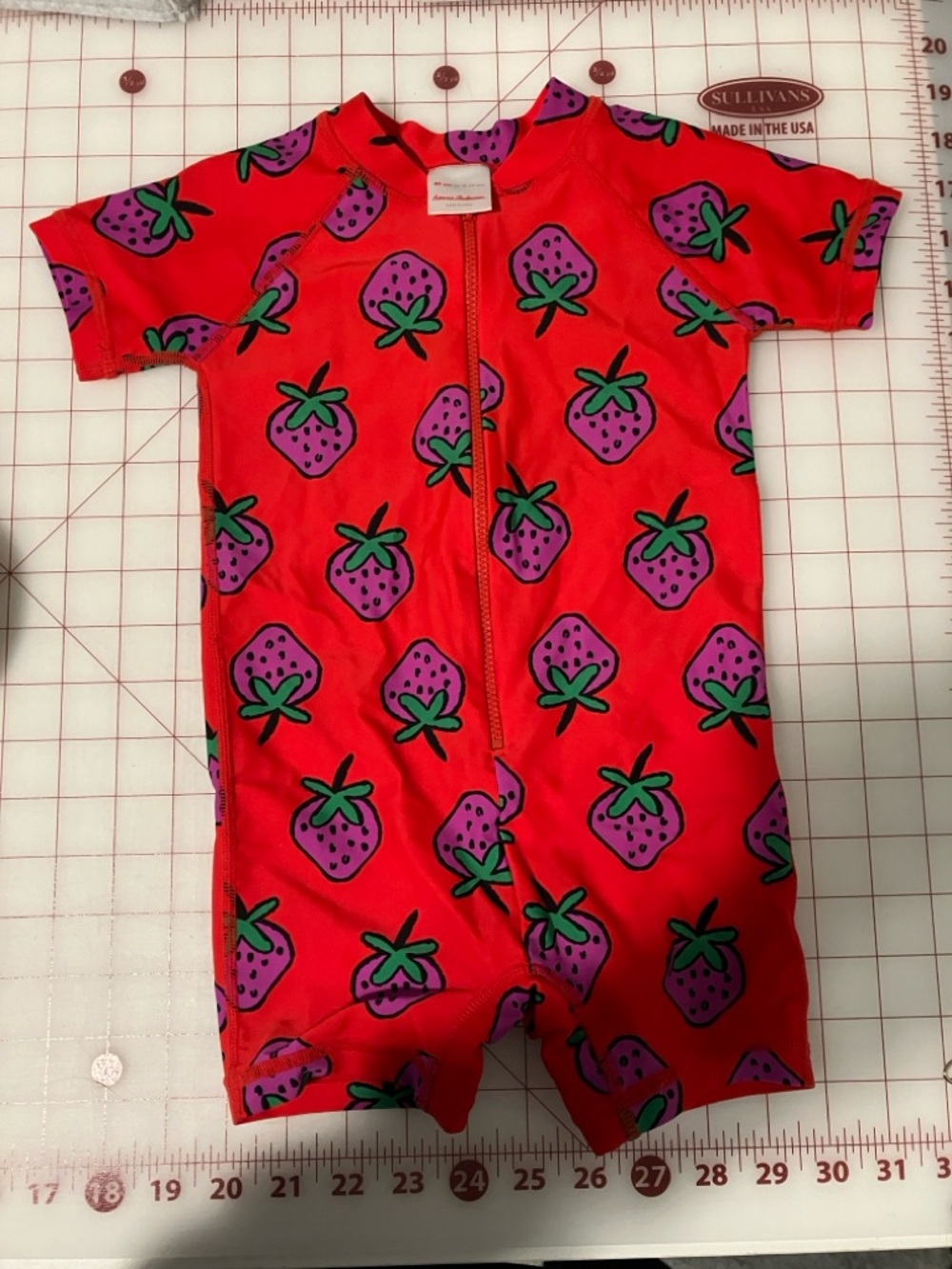 Hannah Anderson 18-24 Months Red Strawberry Swimsuit